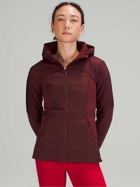 Lululemon Down For It All Red Merlot Jacket Size 8